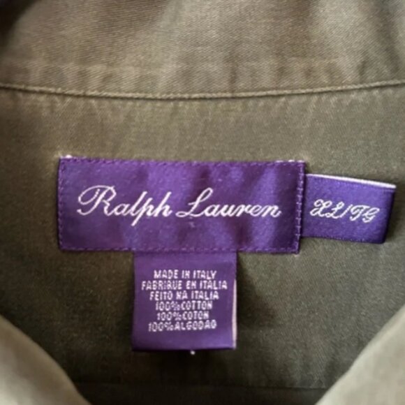 Ralph Lauren Purple Label‎ Men’s Button Down 100% Cotton XL - Picture 2 of 9